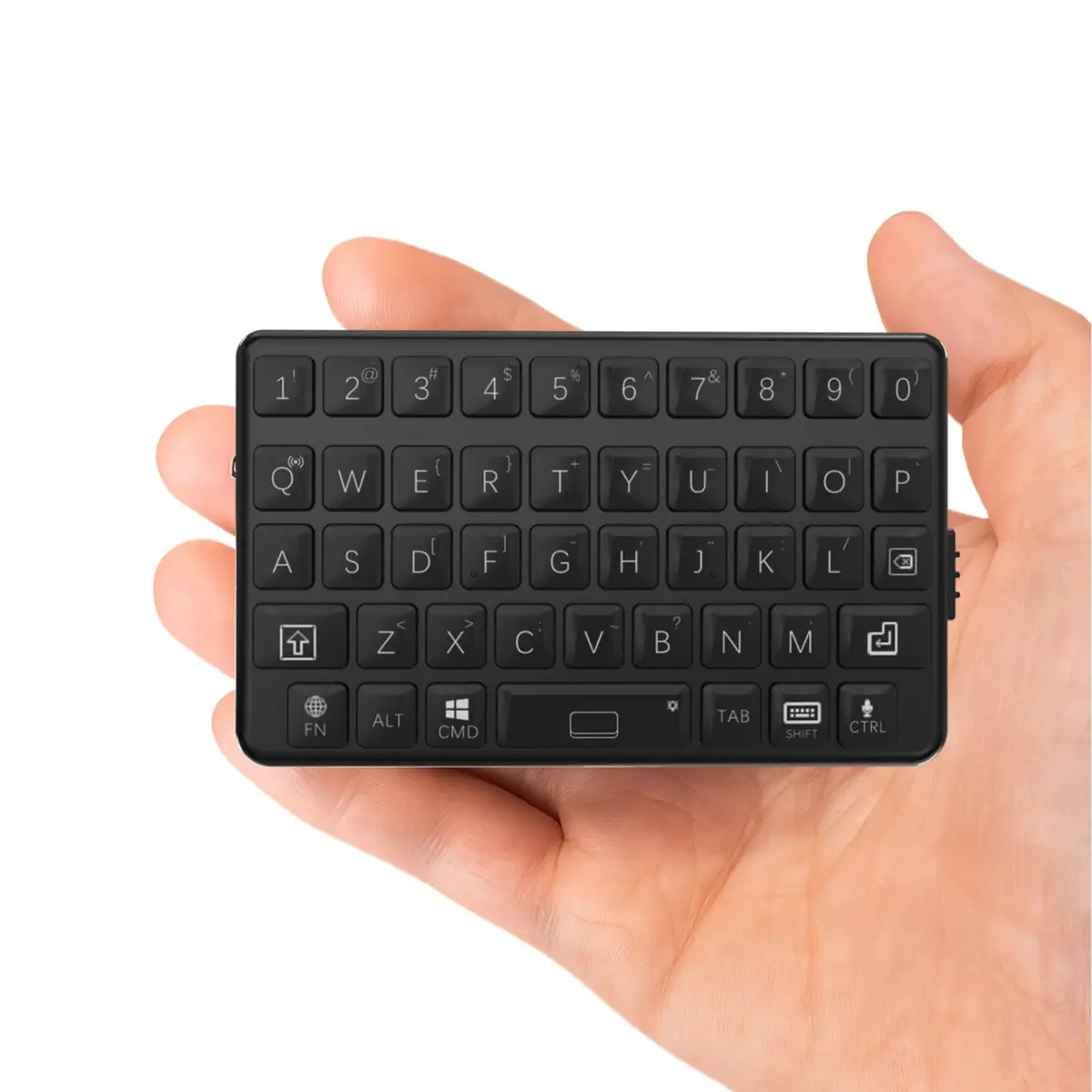 EXknight Mini Bluetooth Keyboard - Retro Clicky Style, Black | Compact Wireless Mechanical Keyboard for Tablets & Phones - main product image