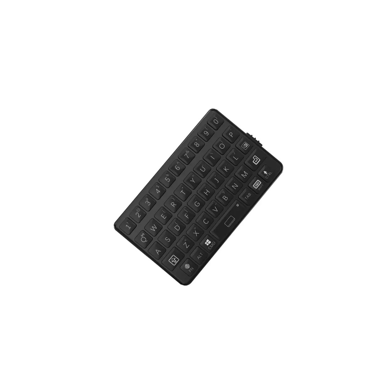 EXknight Mini Bluetooth Keyboard - Retro Clicky Style, Black | Compact Wireless Mechanical Keyboard for Tablets & Phones - view 5