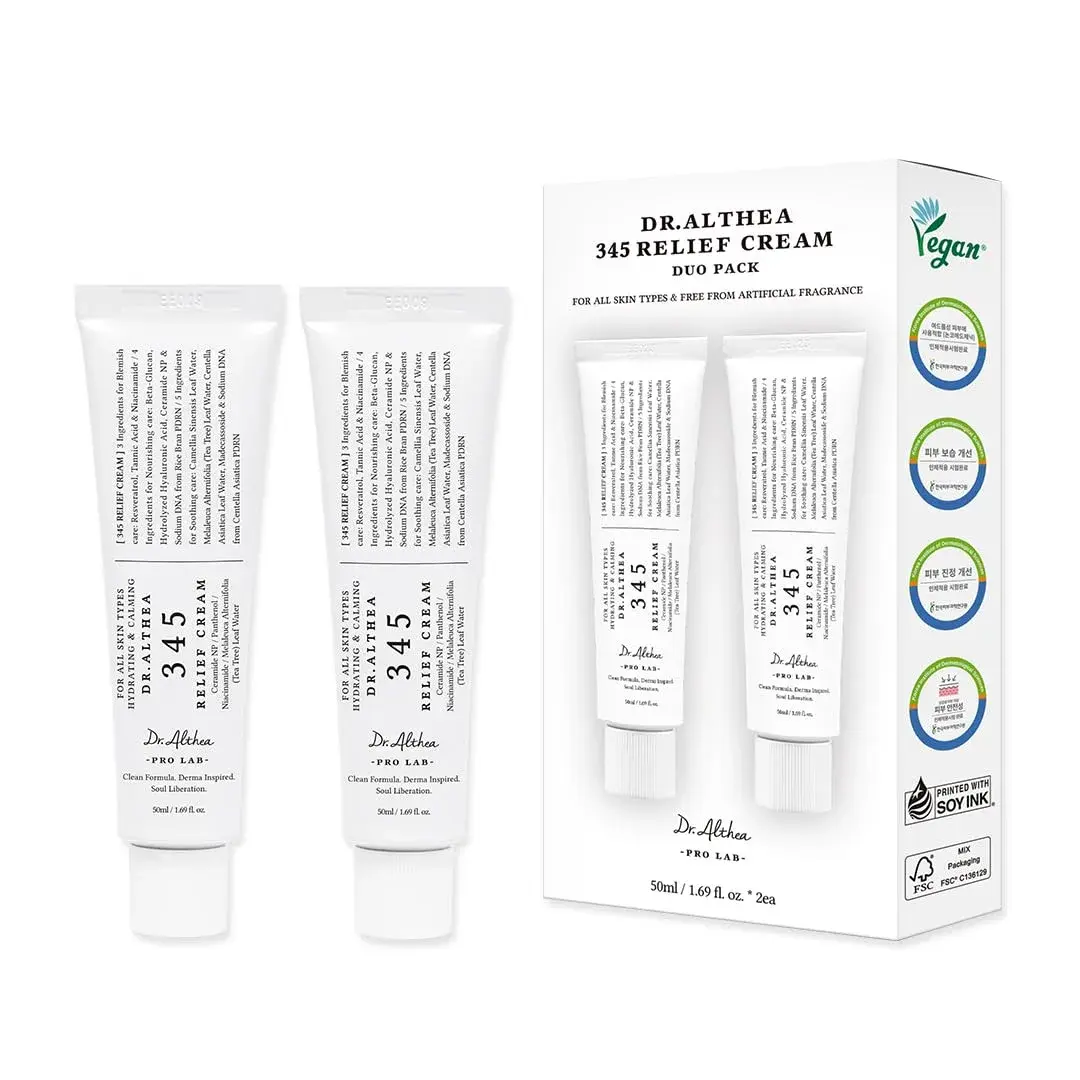 Dr.Althea 345 Relief Cream 100ml (3.38 Fl Oz) | Soothes Blemishes & Hydrates Sensitive Skin - main product image