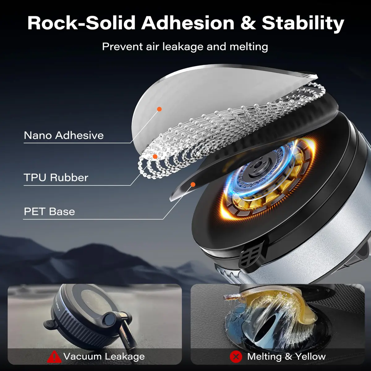 APPS2Car Phone Holder for Car Dashboard & Windshield | Twist-Gel-Lock Suction, 360° Rotation, Heavy-Duty Compatibility - view 5
