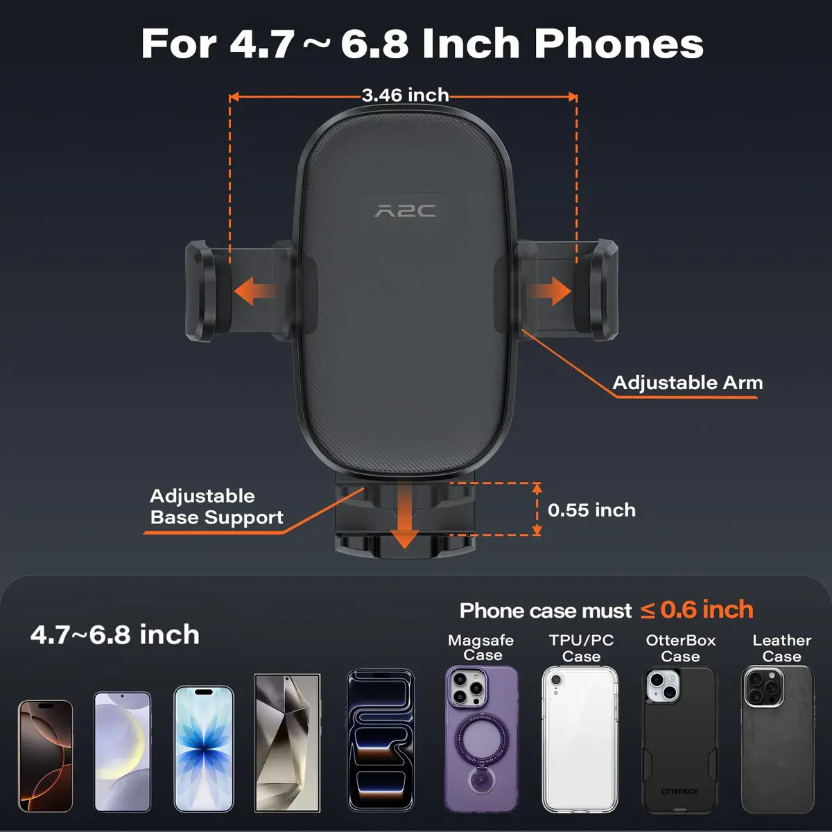 APPS2Car Phone Holder for Car Dashboard & Windshield | Twist-Gel-Lock Suction, 360° Rotation, Heavy-Duty Compatibility - view 9