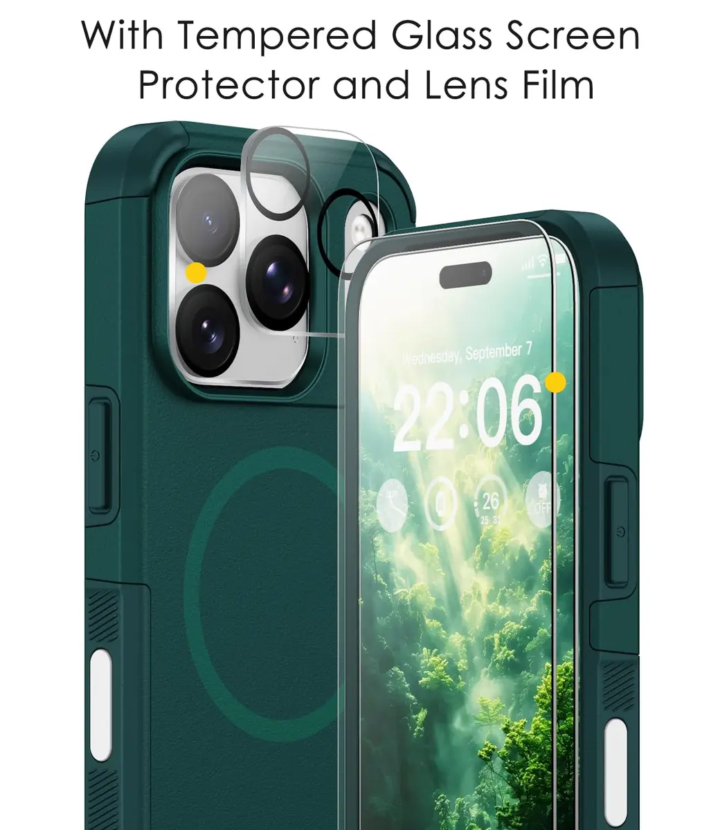 Diverbox MagSafe Rugged Case for iPhone 17 Pro & 18 Pro, Dark Green | Military Drop-Grade Protection - view 8