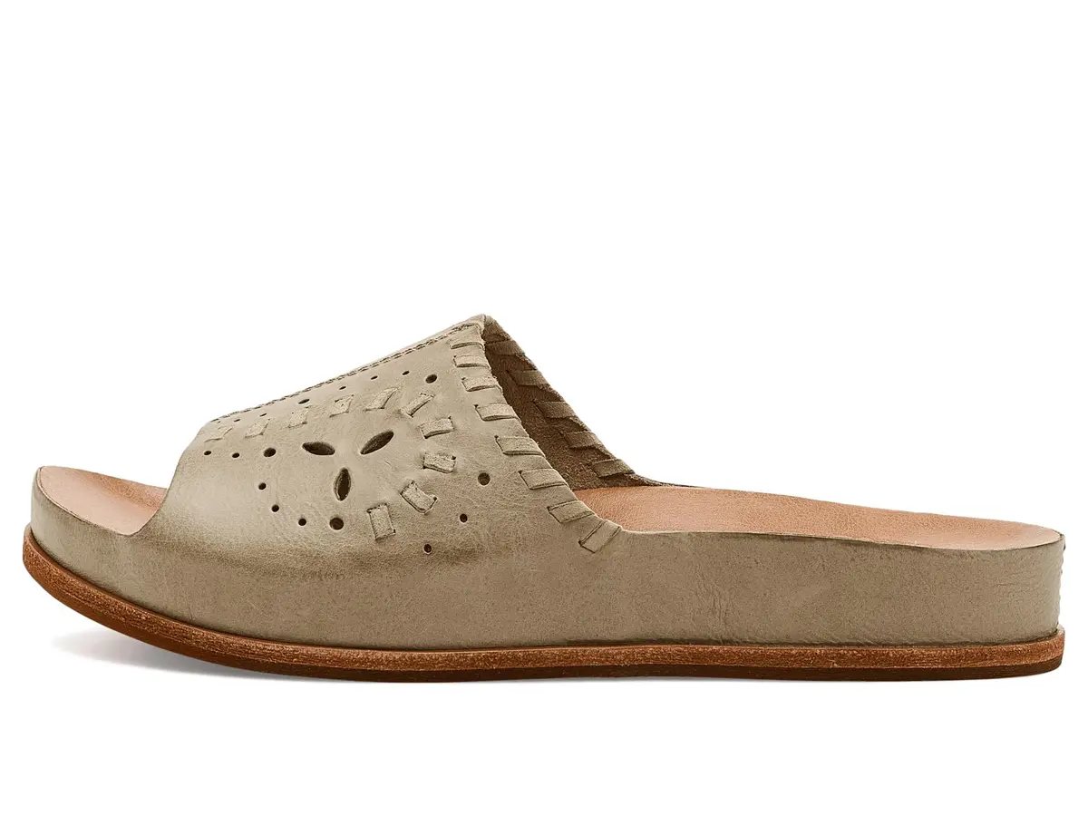 BORN Tutsi Woven Sandal Light Green 11 US | Retro-Chic Platform with Leather & Microfiber - view 5