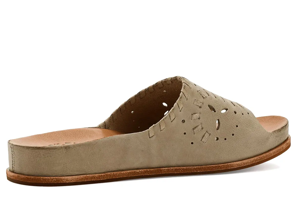 BORN Tutsi Woven Sandal Light Green 11 US | Retro-Chic Platform with Leather & Microfiber - view 4
