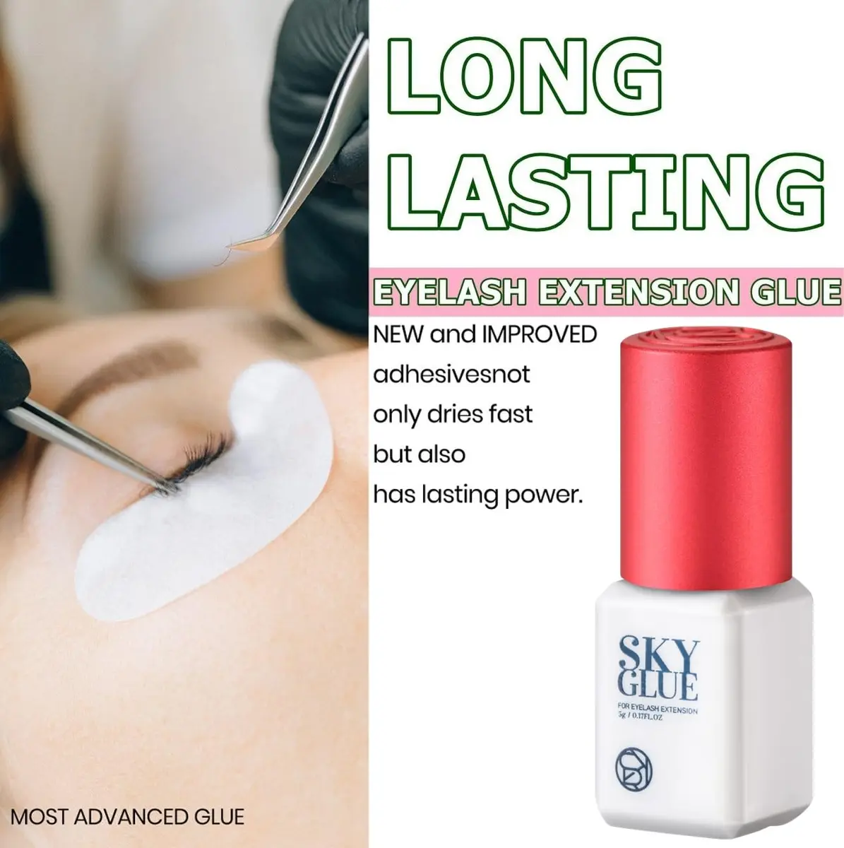 TUBeauty Sky Glue S+ Eyelash Extension Adhesive 5ml (0.17 Fl Oz) | Fast Drying 1-2s, 6-8 Weeks Retention - view 6