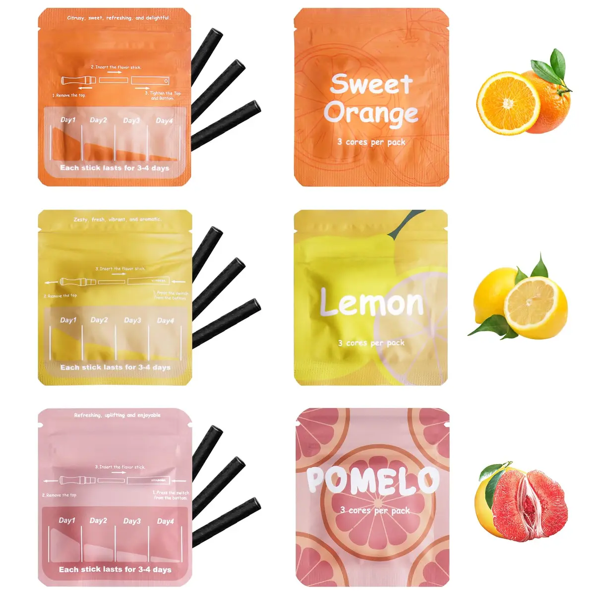 ASTOFLI Pomelo Orange Lemon Flavored Breathing Necklace for Quitting Smoking | 1 Unit - view 5