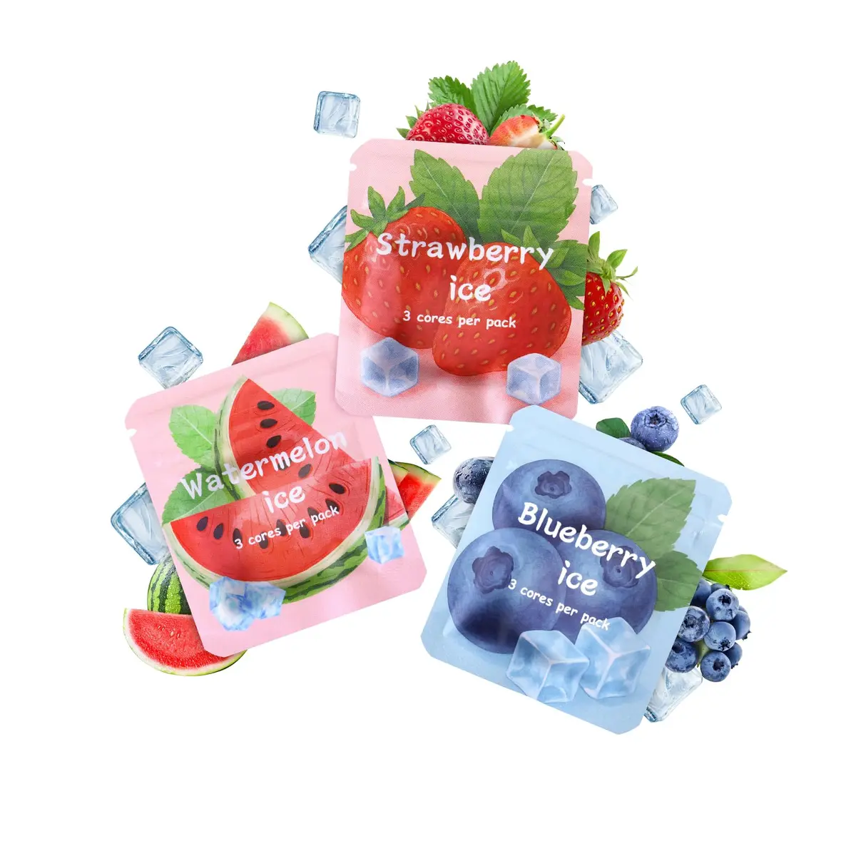 ASTOFLI Ice Fruits Flavoured Breathing Necklace with Resistance Filter & 3 Flavors | 24 inch (61 cm) Stainless Steel - main product image