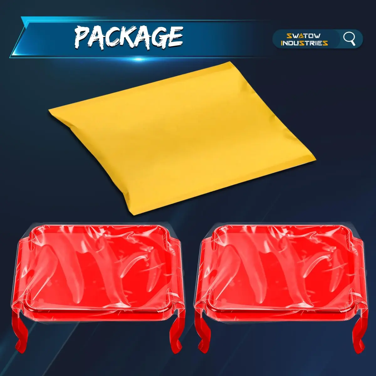 SWATOW INDUSTRIES Red 3 Inch LED Pod Covers Pair | Warning Light Safety Signal Covers - view 7