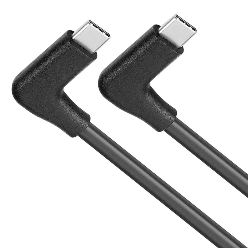 QCEs Right Angle USB C to USB C Cable 3.3Ft (1m) | 20Gbps Data, 4K Video, 100W Charging - main product image