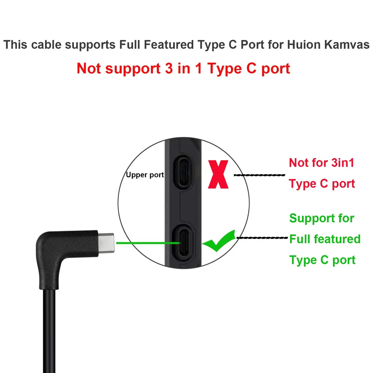 QCEs Right Angle USB C to USB C Cable 3.3Ft (1m) | 20Gbps Data, 4K Video, 100W Charging - view 3