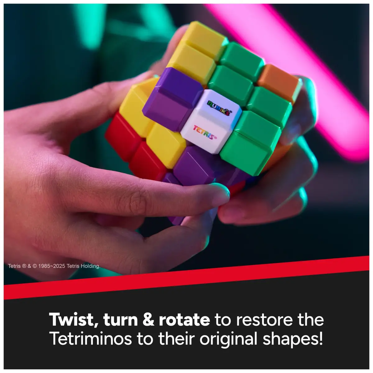 Rubik's Tetris Edition 3x3 Cube Shapeshifting Puzzle Game | Educational Puzzle for Kids 6-12 - view 4