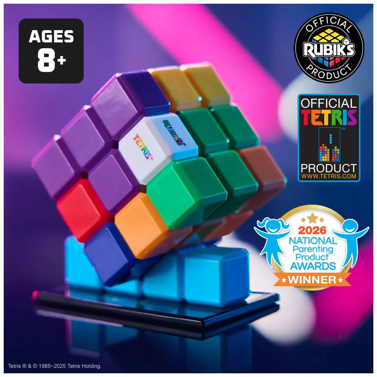 Rubik's Tetris Edition 3x3 Cube Shapeshifting Puzzle Game | Educational Puzzle for Kids 6-12 - view 2
