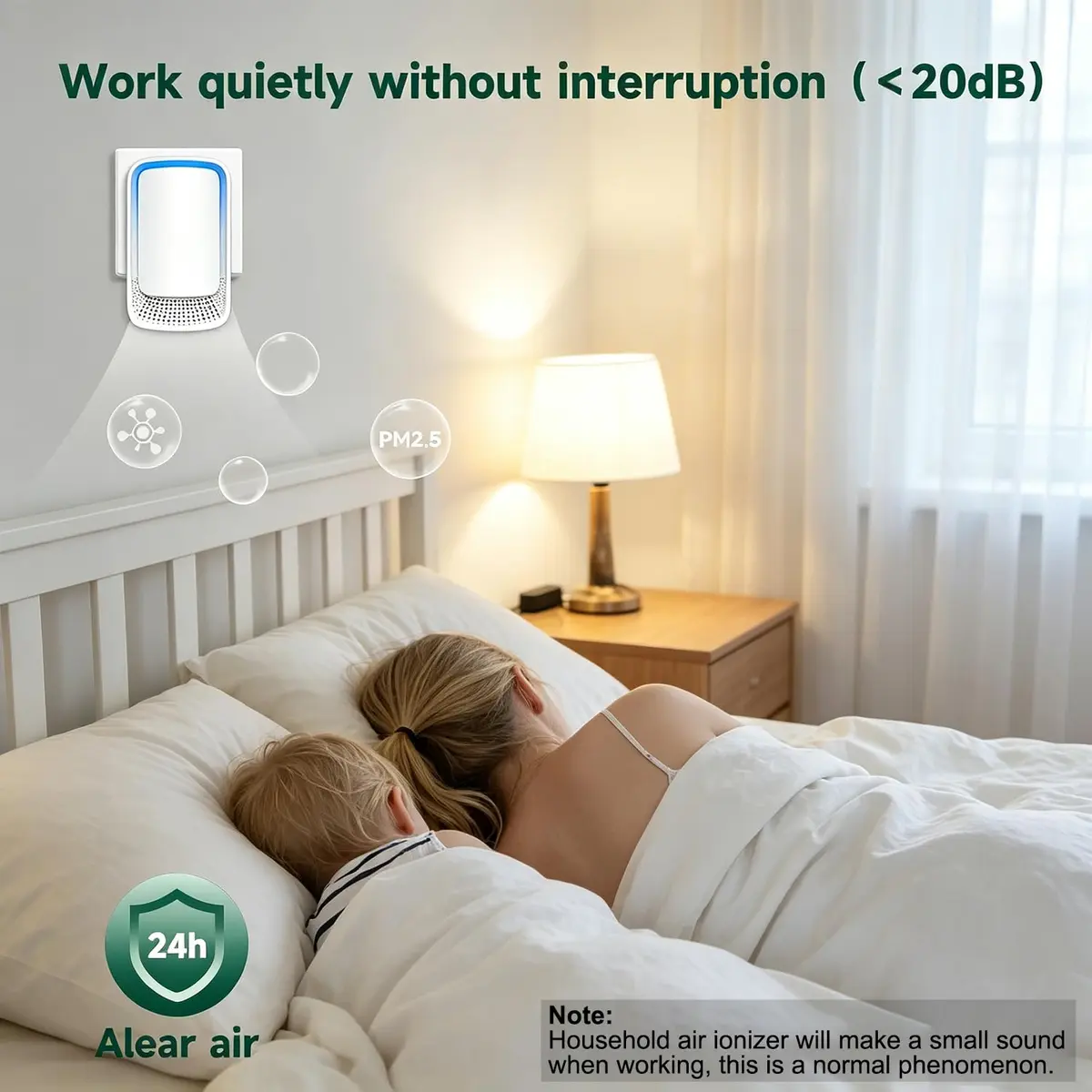 JOSTART Air Ionizers for Home 6 Pack | Filterless Negative Ion Air Purifier - view 3