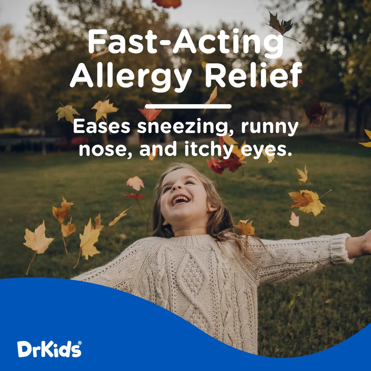 Dr. Kids Children's Allergy Relief Medicine, Mixed Berry Flavor, 30 Count | Fast-Acting, DYE FREE, Travel-Friendly - view 2
