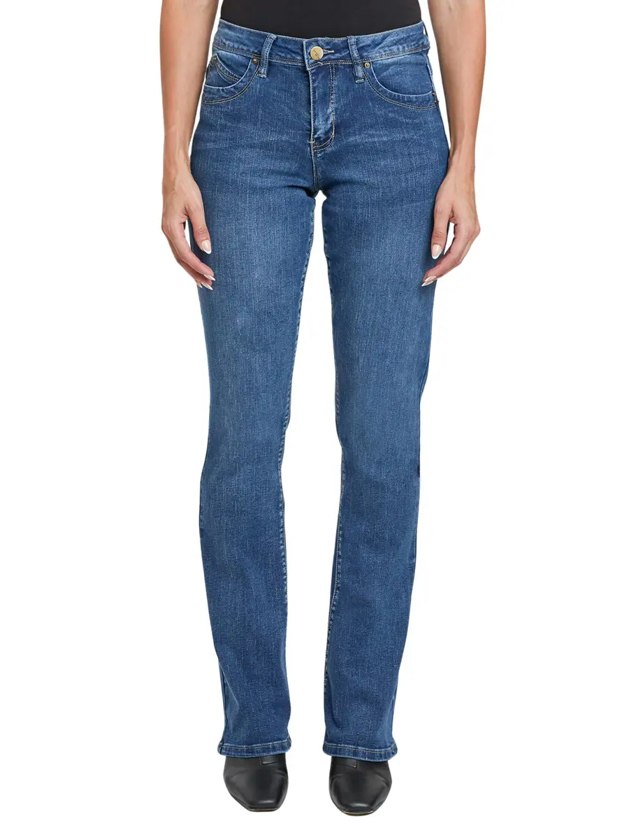 Royalty For Me Women's High Rise Curve Confidence Wannabettabutt Bootcut Jeans | Flattering Fit & Stretch Comfort - main product image