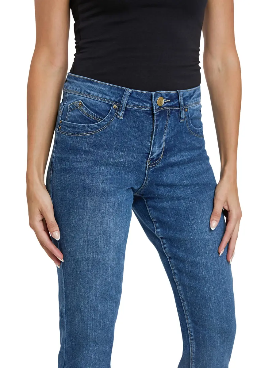 Royalty For Me Women's High Rise Curve Confidence Wannabettabutt Bootcut Jeans | Flattering Fit & Stretch Comfort - view 3