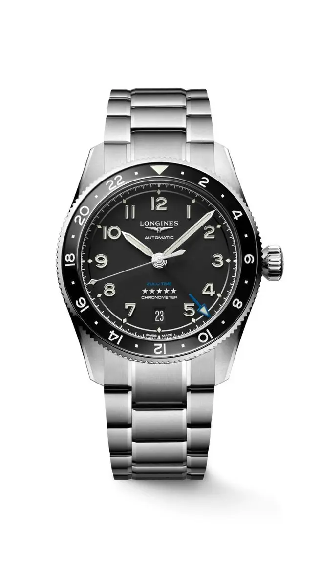 Longines Spirit Zulu Time 39MM Automatic Watch | Swiss Movement, Water-Resistant, 5-Year Warranty - main product image