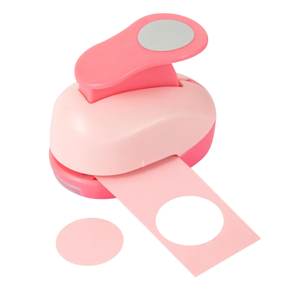 QIQQIKIN 1-Inch Circle Paper Punch Pink | Heavy Duty Craft Tool for Scrapbooking, Card Making, Gift Tags, Invitations - main product image