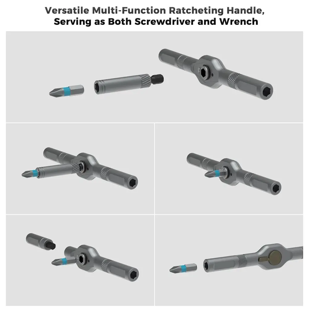 ANVANNA 42 in 1 Magnetic Screwdriver Set | Multi Bit, Compact & Portable (70-120 chars) - view 5