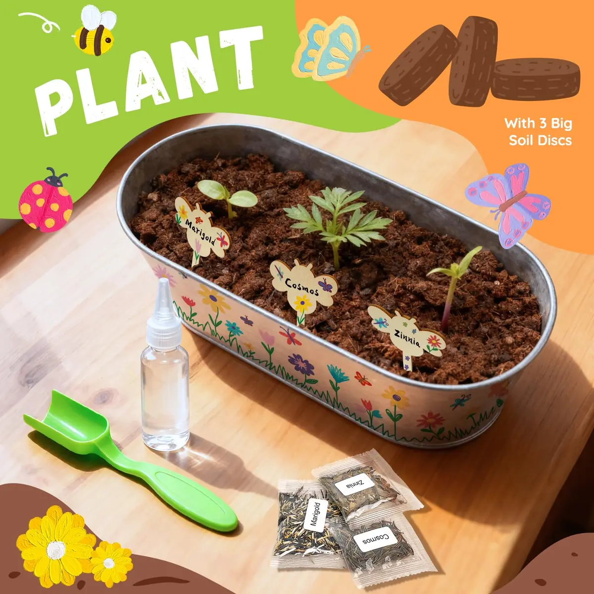 PLANTMEW Paint & Plant Flower Growing Kit for Kids | Creative Gardening Set for Ages 5-12 - view 6