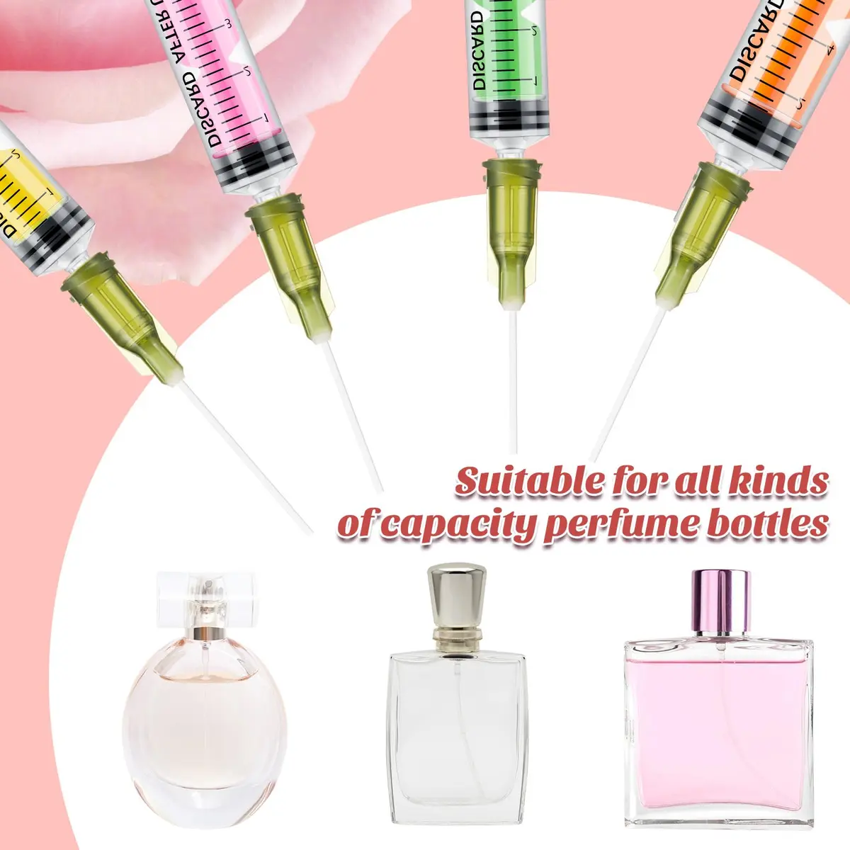 Geiserailie 6 Pcs Perfume Syringe Extractor 5ml 10ml Rainbow | Decant Kit for Perfumes & Liquids - view 6