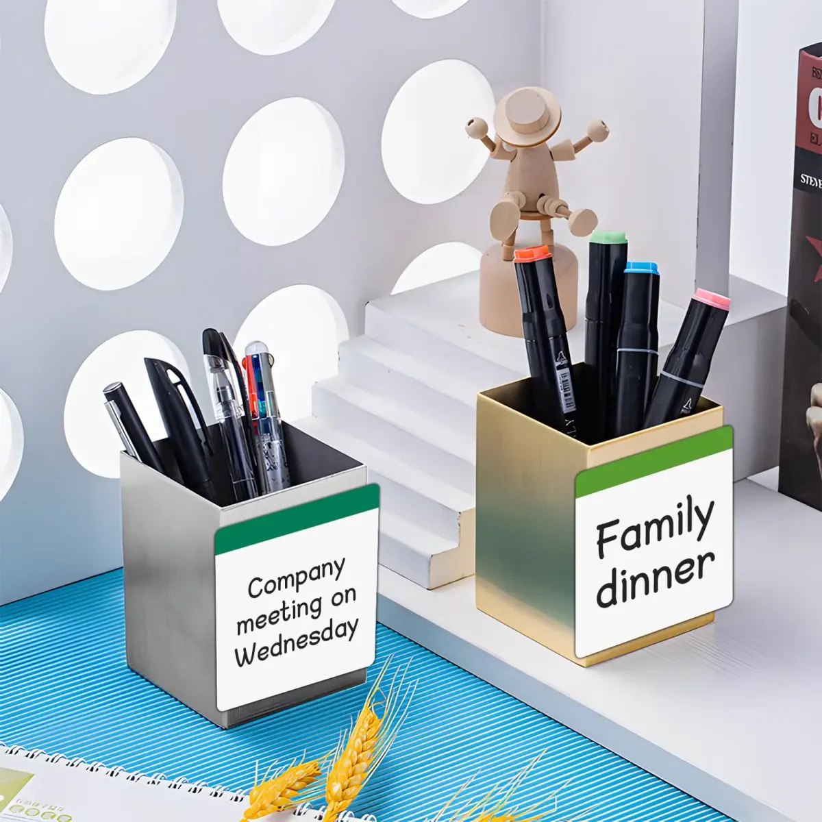 NIUBIKLUS Magnetic Dry Erase Board Labels 3" x 3" (7.6cm x 7.6cm) | 36 Pack for Office & Classroom - view 5
