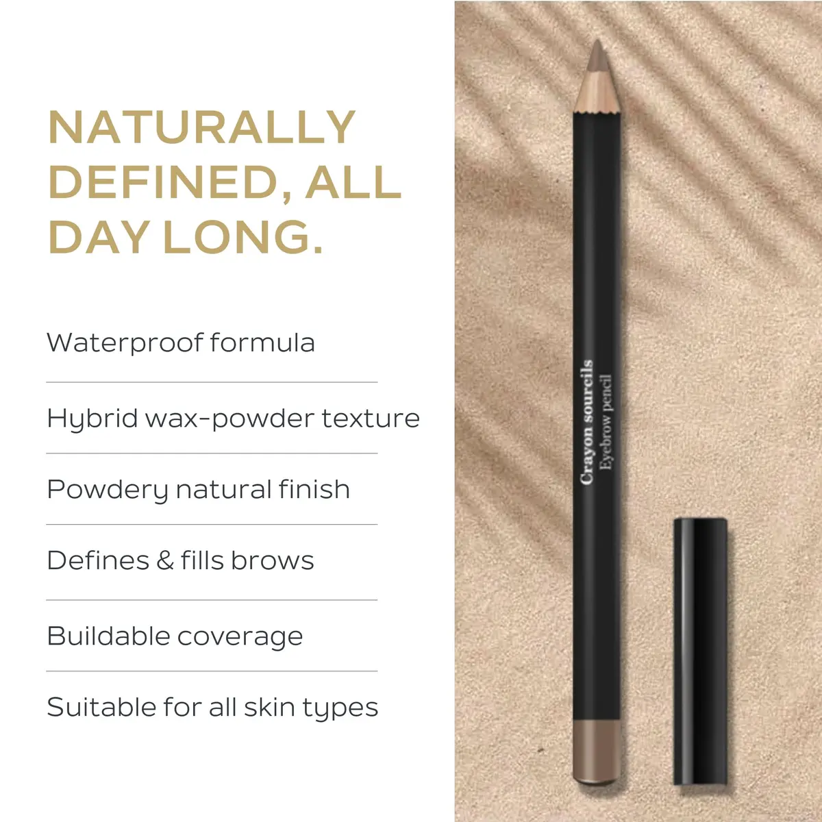SOTHYS Eyebrow Pencil (10 Taupe) Waterproof & Natural Finish, Enriched with Waxes & Oils, 1 Count - view 3