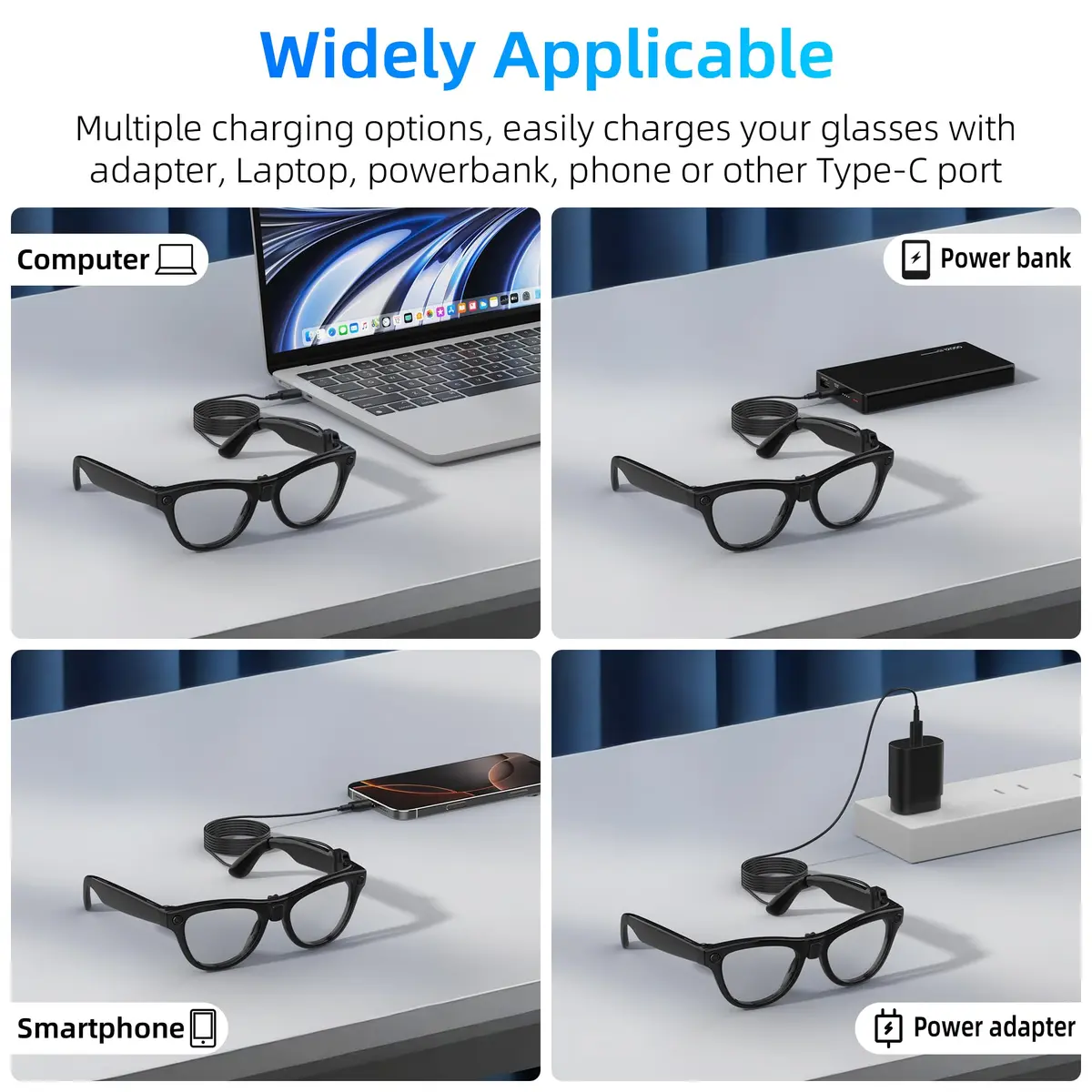 HIBLOKS Magnetic USB-C Charging Cable for Ray-Ban Meta & Oakley HSTN | Fast Magnetic Charging, 3.9ft, Durable TPE/TPU - view 2