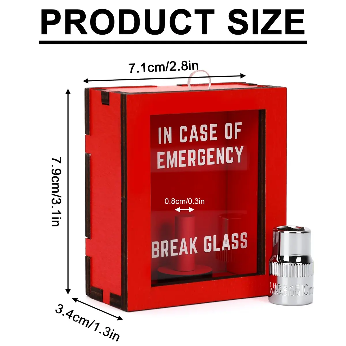JULEASEL 10mm Emergency Socket Kit, 2 Pack Funny Car Guy Tool Gag Gifts Box | Humorous Garage Decor & Practical Tool - view 3