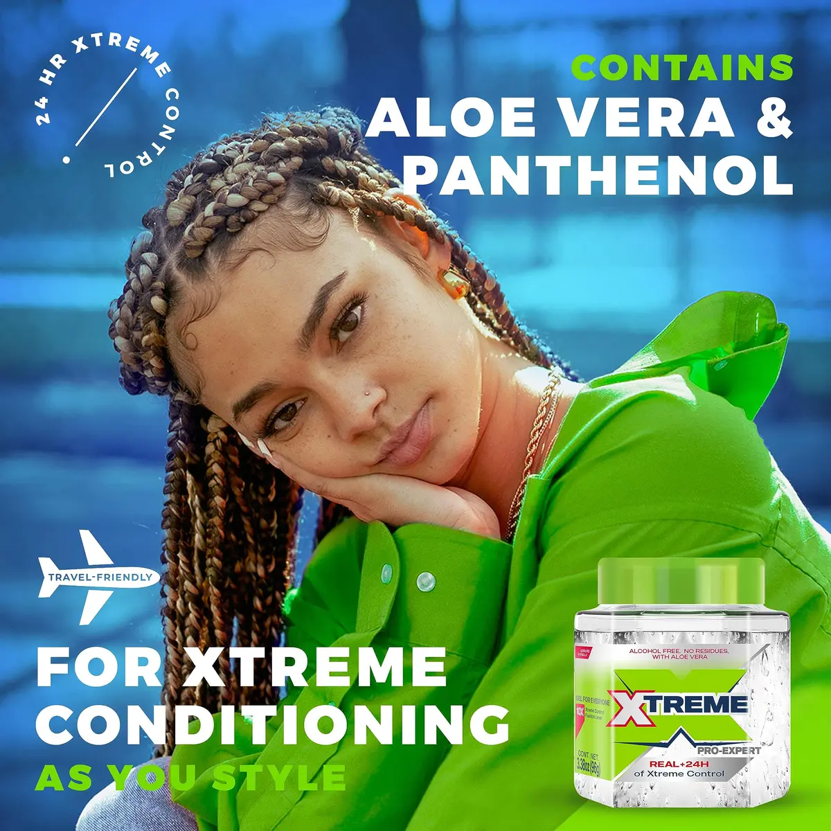 Xtreme Pro-Expert Hair Styling Gel - Clear, 24-Hour Hold, 6 Pack, 3.38 oz | Dependable Control & Shine - view 7