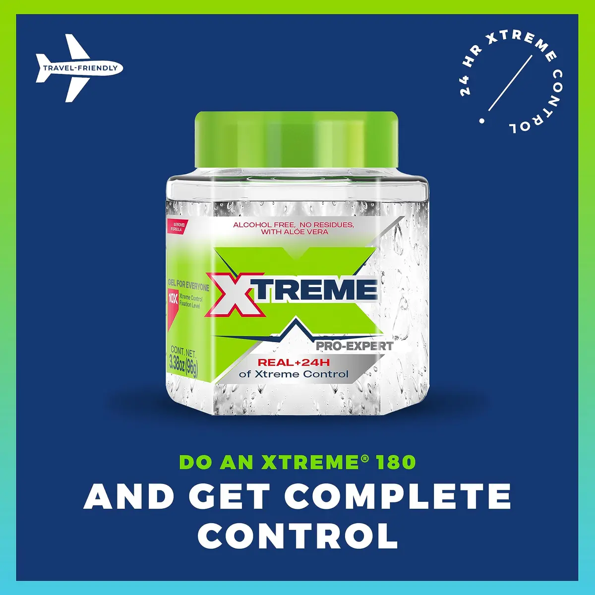 Xtreme Pro-Expert Hair Styling Gel - Clear, 24-Hour Hold, 6 Pack, 3.38 oz | Dependable Control & Shine - view 2