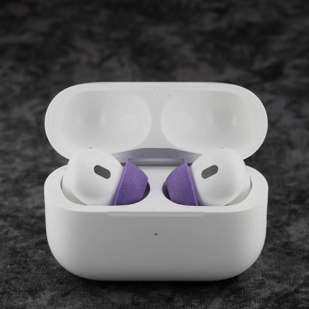 Comply TrueGrip MAX Premium Memory Foam Replacement Ear Tips for AirPods Pro 1 & 2, Small Purple (2 Pairs) | Superior Noise Isolation & All-Day Comfort - view 5