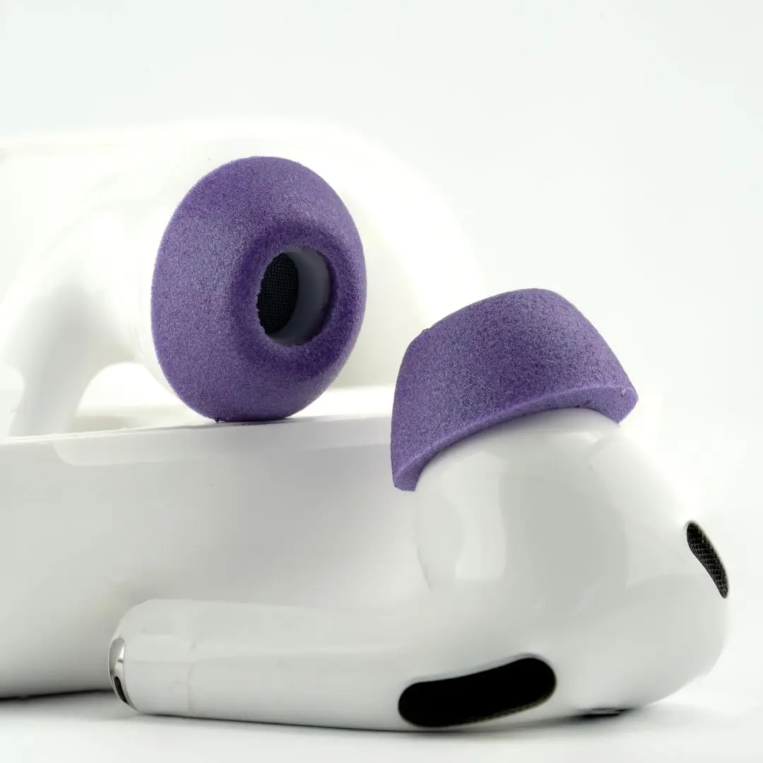 Comply TrueGrip MAX Premium Memory Foam Replacement Ear Tips for AirPods Pro 1 & 2, Small Purple (2 Pairs) | Superior Noise Isolation & All-Day Comfort - view 4