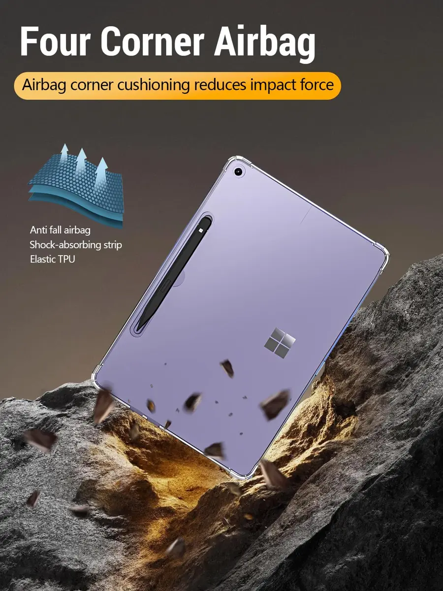 FJIASTB Clear Case for Microsoft Surface Pro 12 Inch 2025 | Transparent TPU Cover with Precise Cutouts - view 7