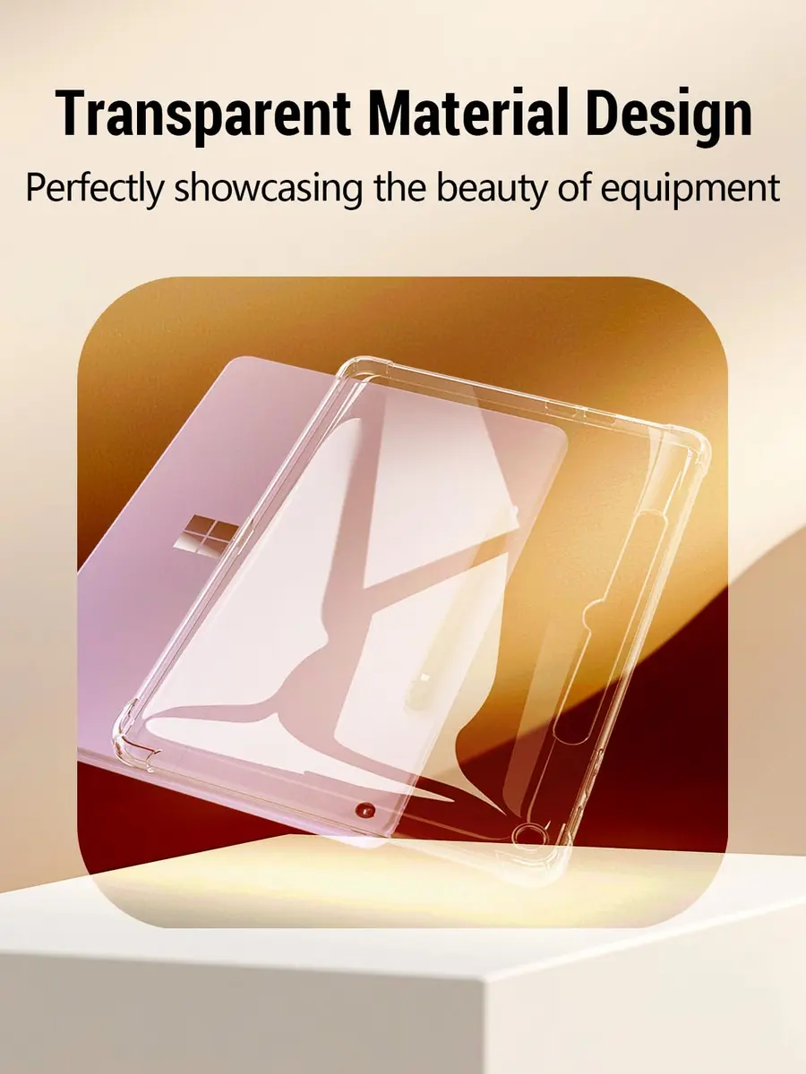 FJIASTB Clear Case for Microsoft Surface Pro 12 Inch 2025 | Transparent TPU Cover with Precise Cutouts - view 4