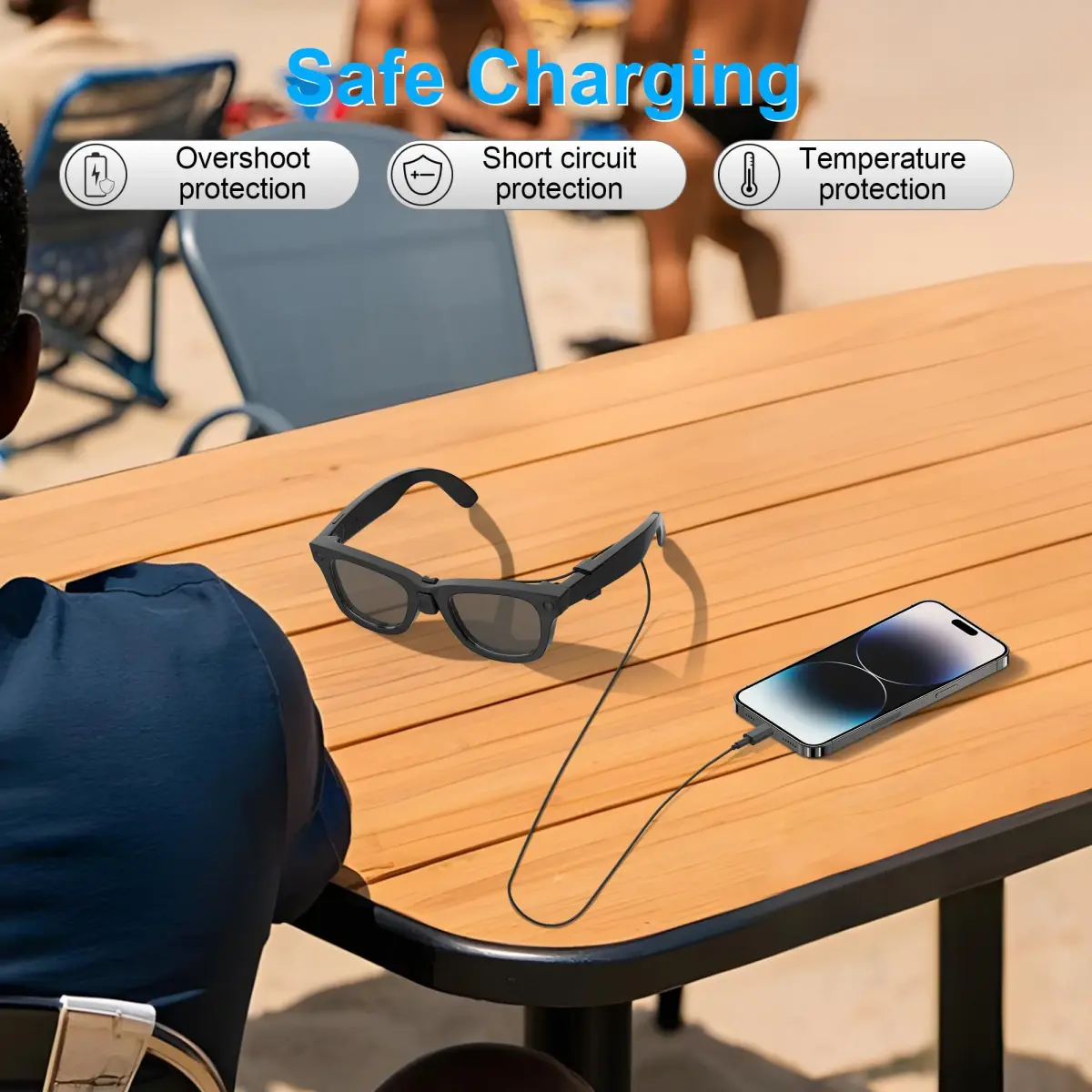 RCstyle Charging Cable for Ray-Ban Meta Smart Glasses 1.2m (3.9ft) | Type-A Interface Converter Included - view 4