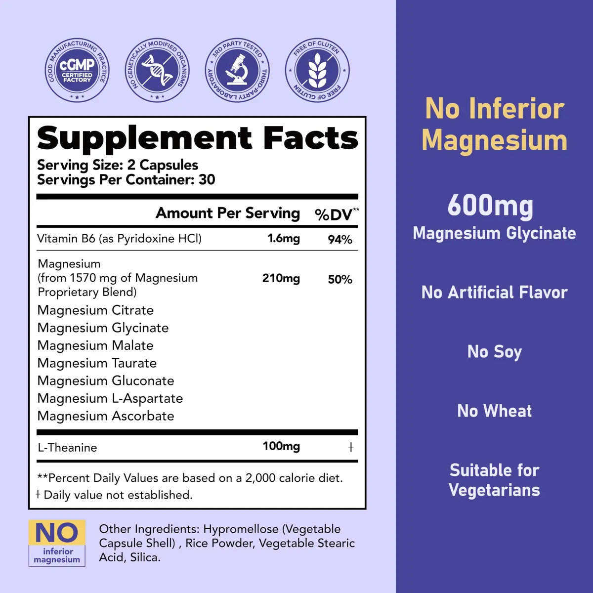 VIVI Youth Magnesium 7 Complex for Women with 600mg Glycinate | Supports Sleep, Energy & Mood - view 9