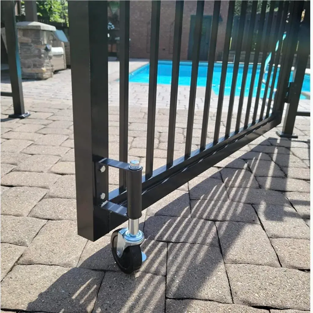 LIBEROLL Heavy Duty Gate Caster 10.16 cm (4 Inches) Rubber Wheel | Spring Loaded Swivel Caster for Wooden Gates, 113 kg (250 LBS) Load Capacity - view 7