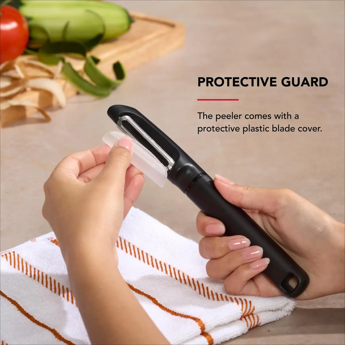 KitchenAid Vegetable Peeler with Serrated Blade & Protective Cover | 19.9 cm (7.9-Inch) - view 4