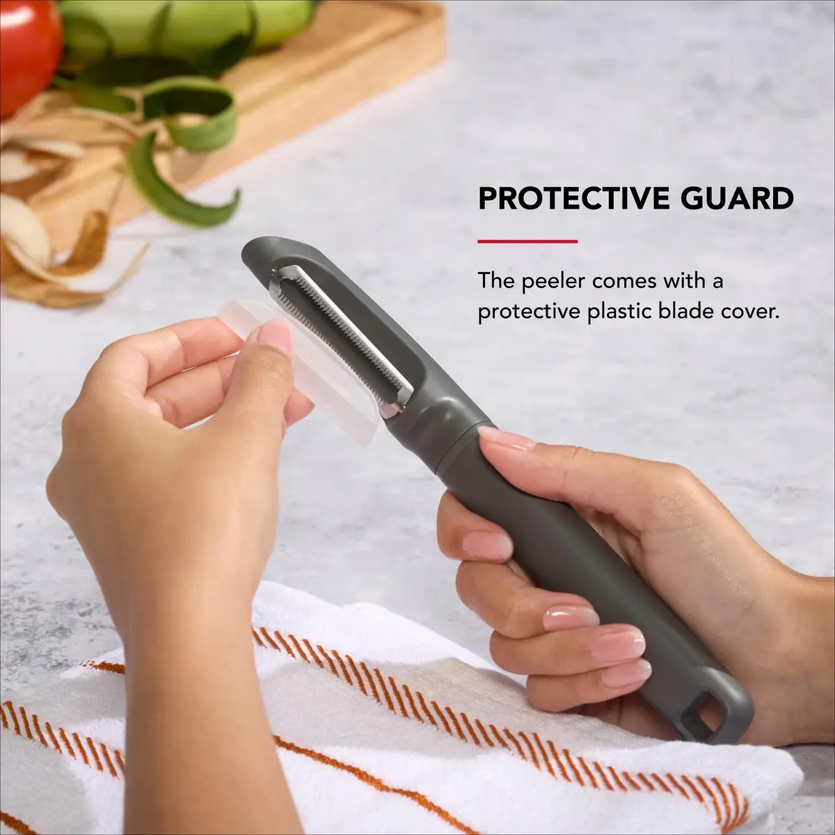 KitchenAid Vegetable Peeler Charcoal Gray | Serrated Blade for Fruits & Vegetables (20.1 cm / 7.9 Inch) - view 4