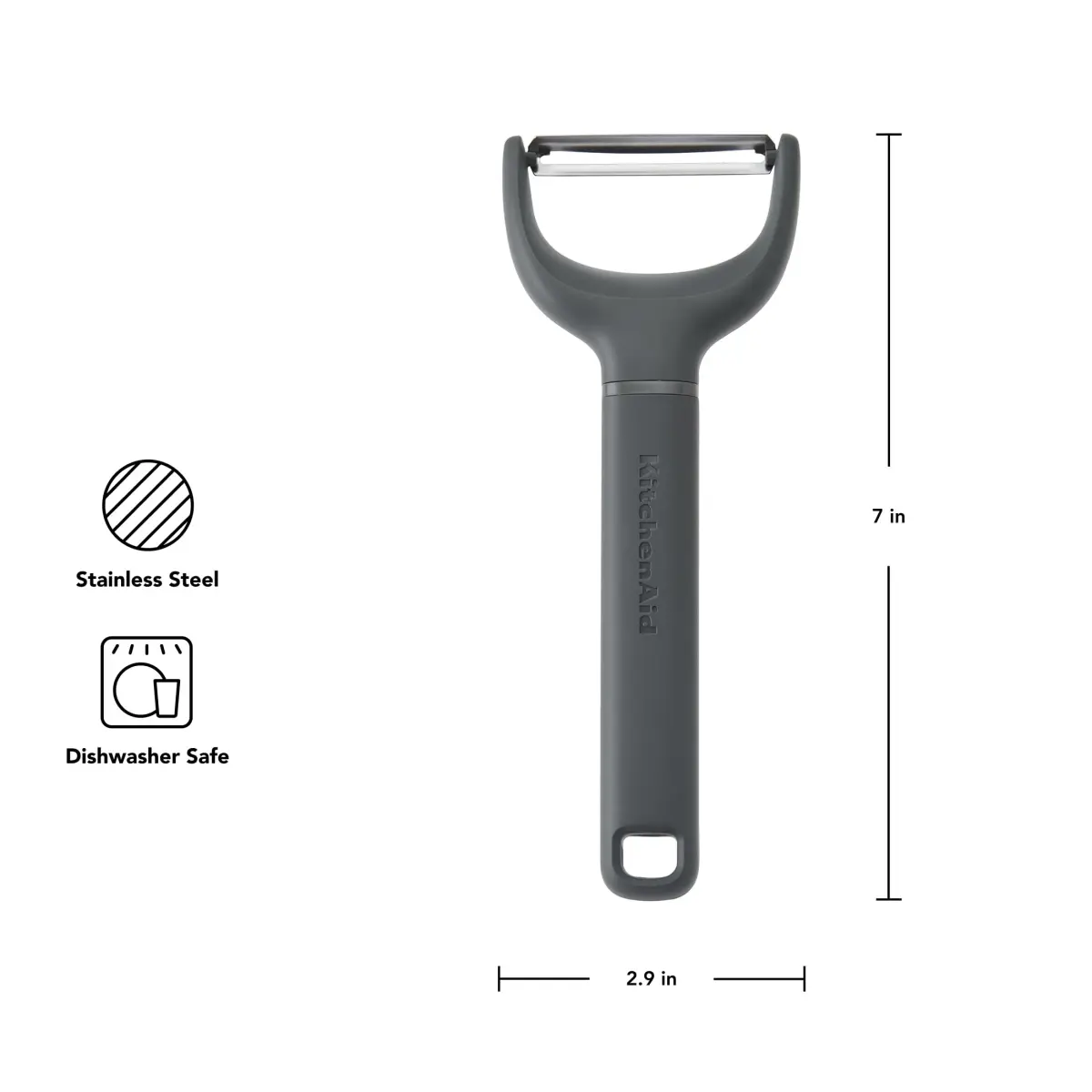 KitchenAid Y-Peeler 18 cm (7 Inch) | Straight Blade for Fruits & Vegetables - view 2