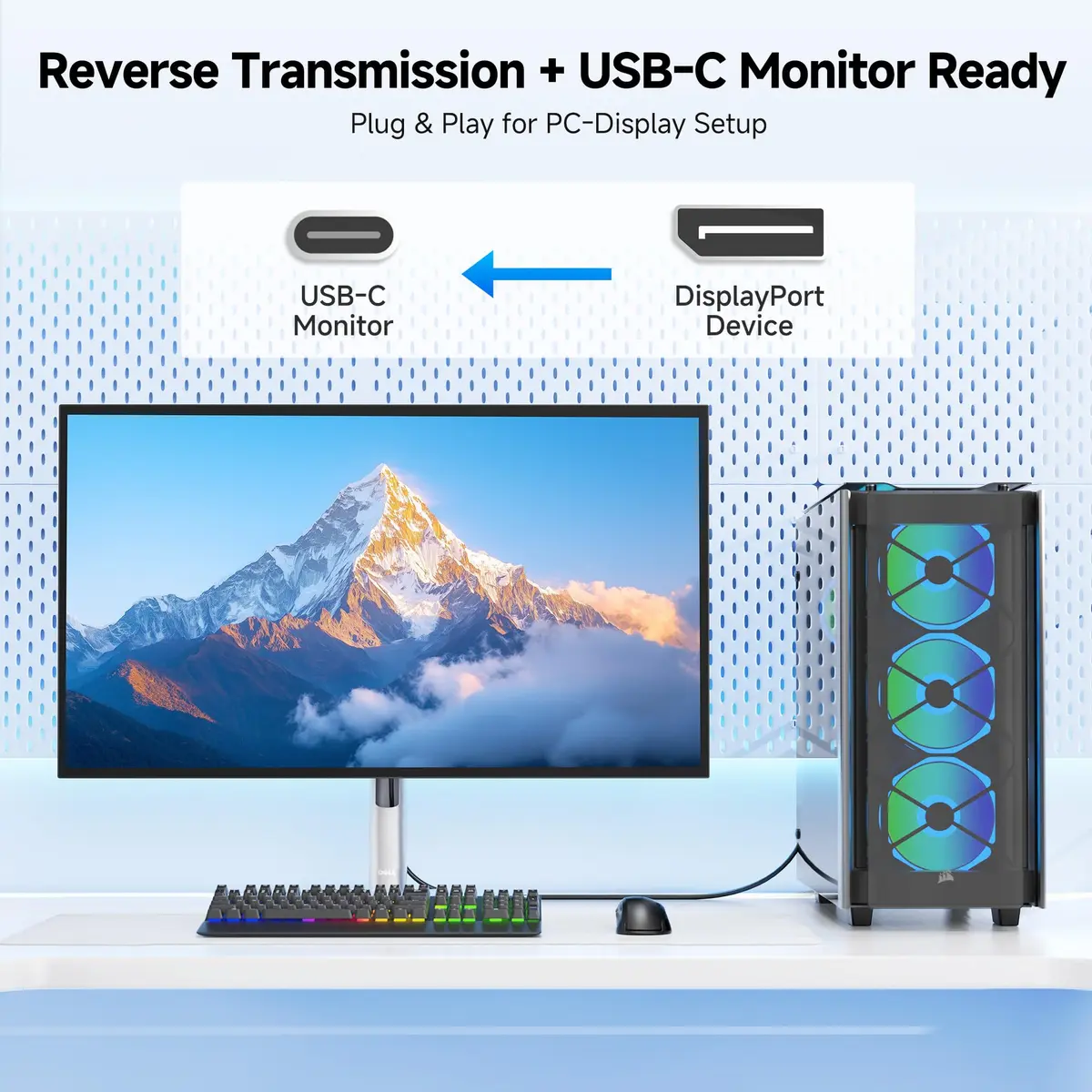 Cable Matters 40Gbps Bidirectional USB C to DisplayPort 2.1 Cable 0.9m (3ft) | DP40 UHBR10 8K@120Hz - view 5