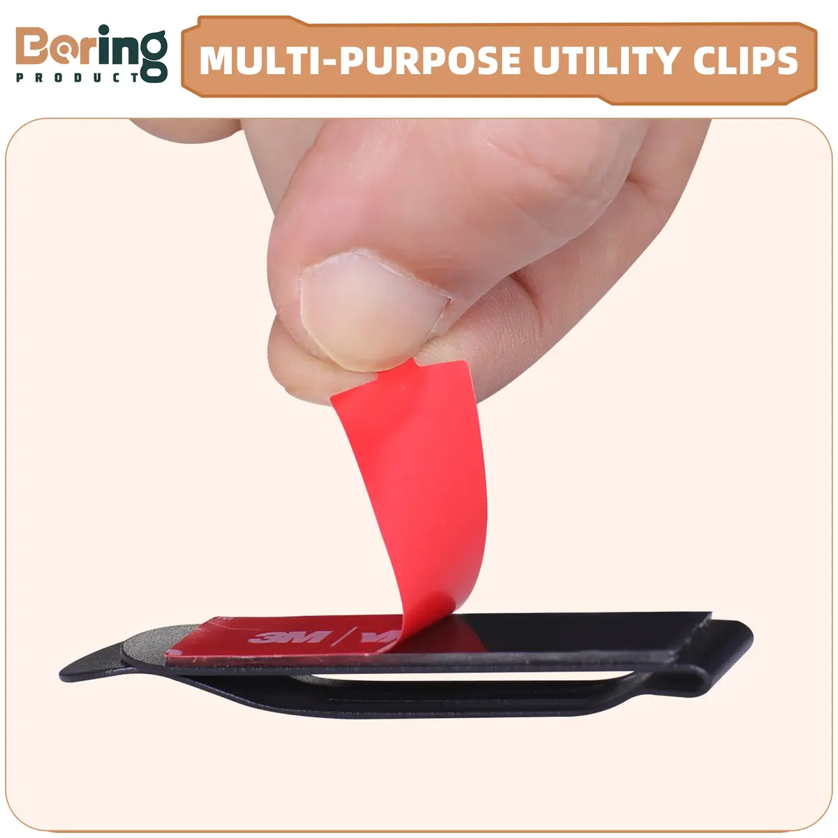 BORING PRODUCT Black 2 Pack Adhesive Metal Pocket Clip | Attachable for Smartphones, GPS, Walkie-Talkies - view 5