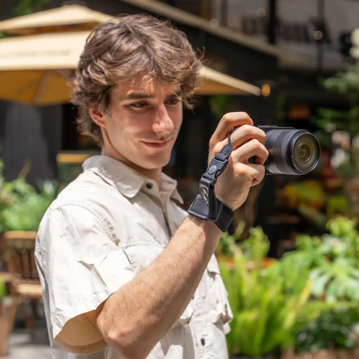 Kiorafoto Upgraded Quick Release Soft Neoprene Camera Hand Wrist Strap with Thinner Lanyard, Black | Secure Grip for Mirrorless & DSLR Cameras - view 2