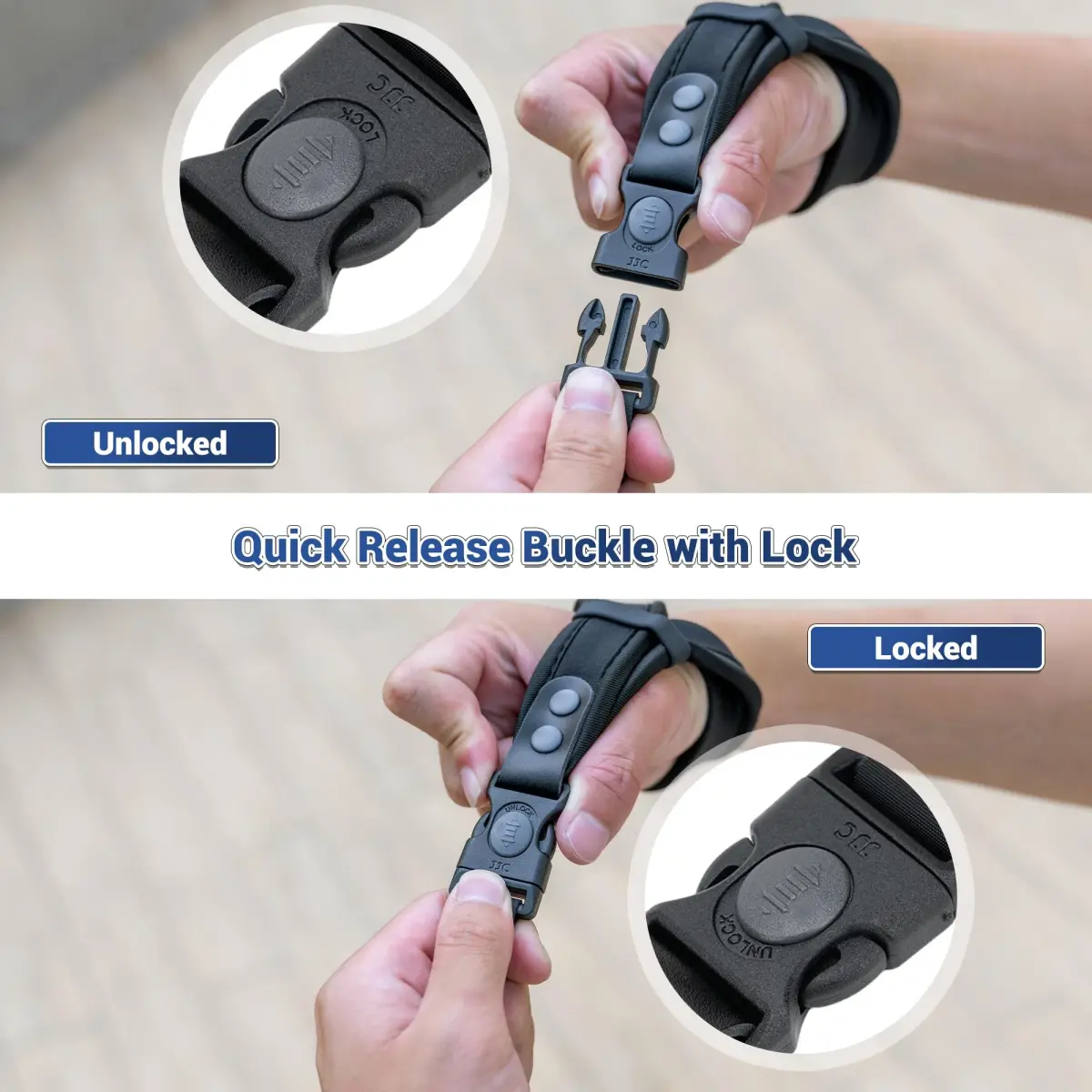 Kiorafoto Upgraded Quick Release Soft Neoprene Camera Hand Wrist Strap with Thinner Lanyard, Black | Secure Grip for Mirrorless & DSLR Cameras - view 3