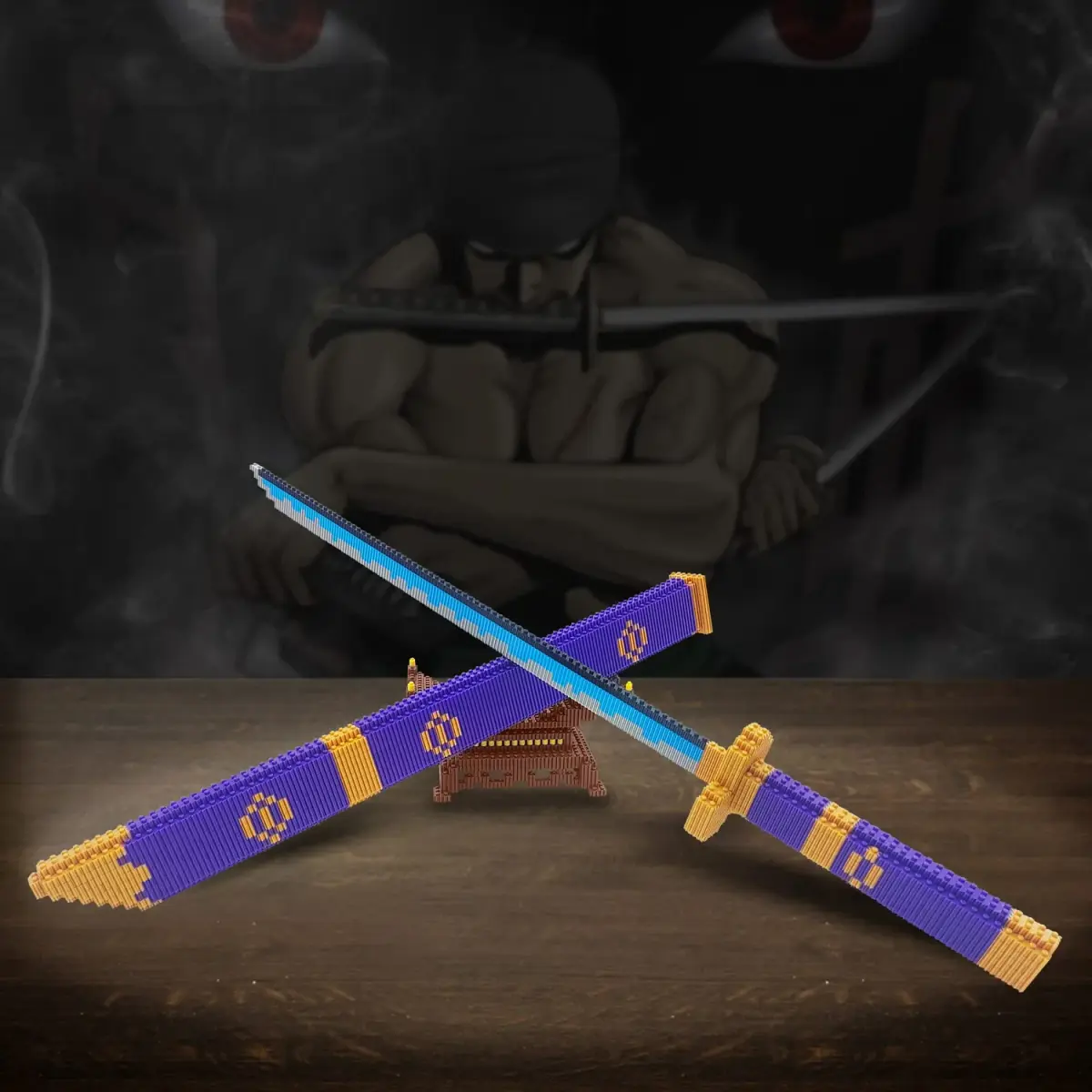 Beego Anime Swords Building Blocks Set 1444 Pieces | Zoro Yamato Katana Sword Model with Stand - view 2