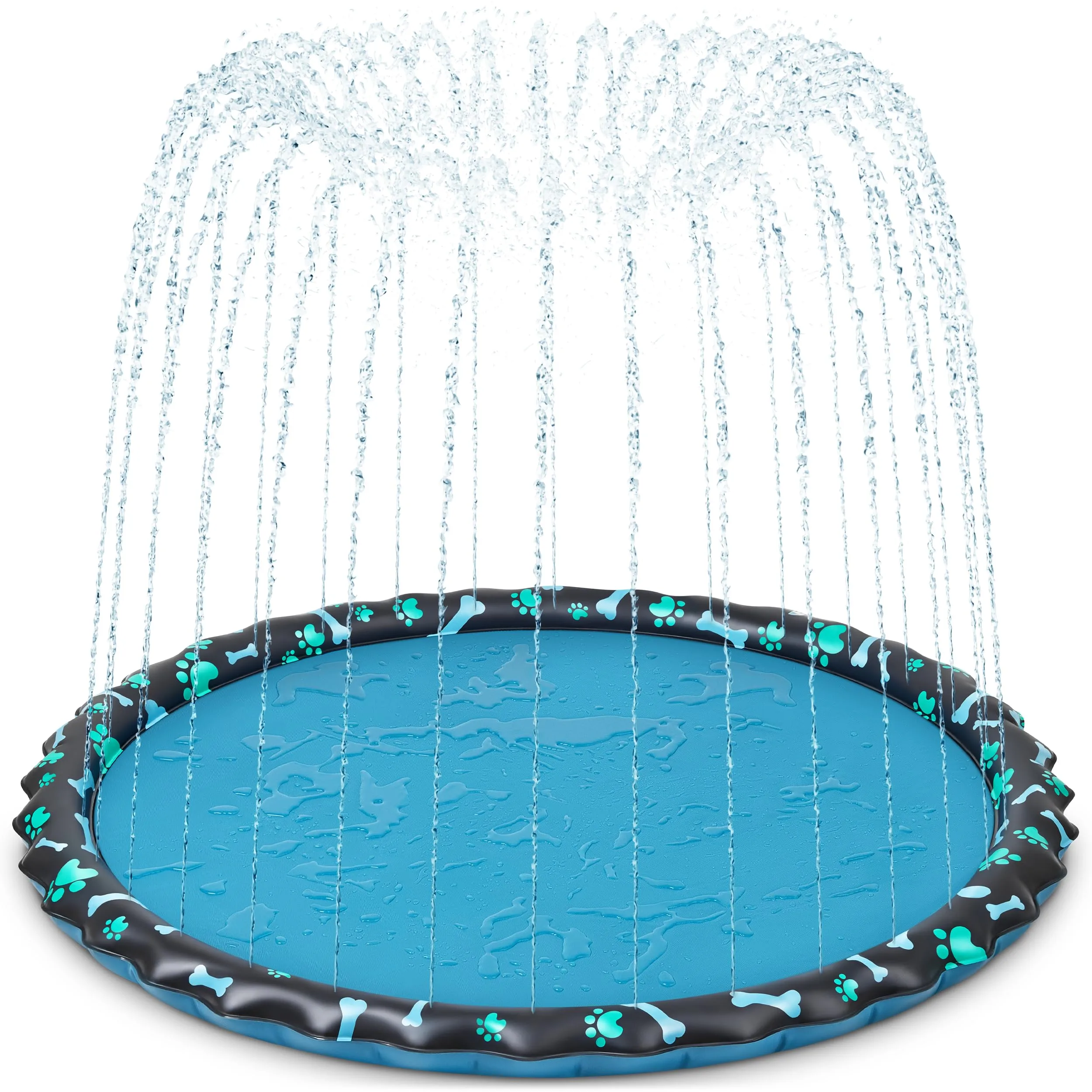 SplashEZ 89-inch Non-Slip Splash Pad Sprinkler for Kids & Dogs | ASTM-Tested Outdoor Water Play - main product image