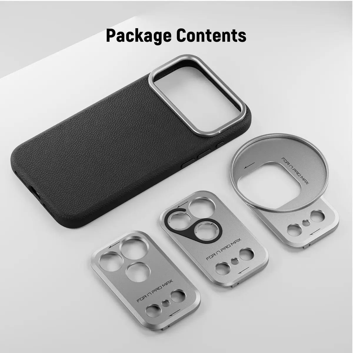 NEEWER Modular Phone Case for iPhone 17 Pro Max with MagSafe, 67mm Filter & 17mm Lens Backplates | Black + Silver - view 7