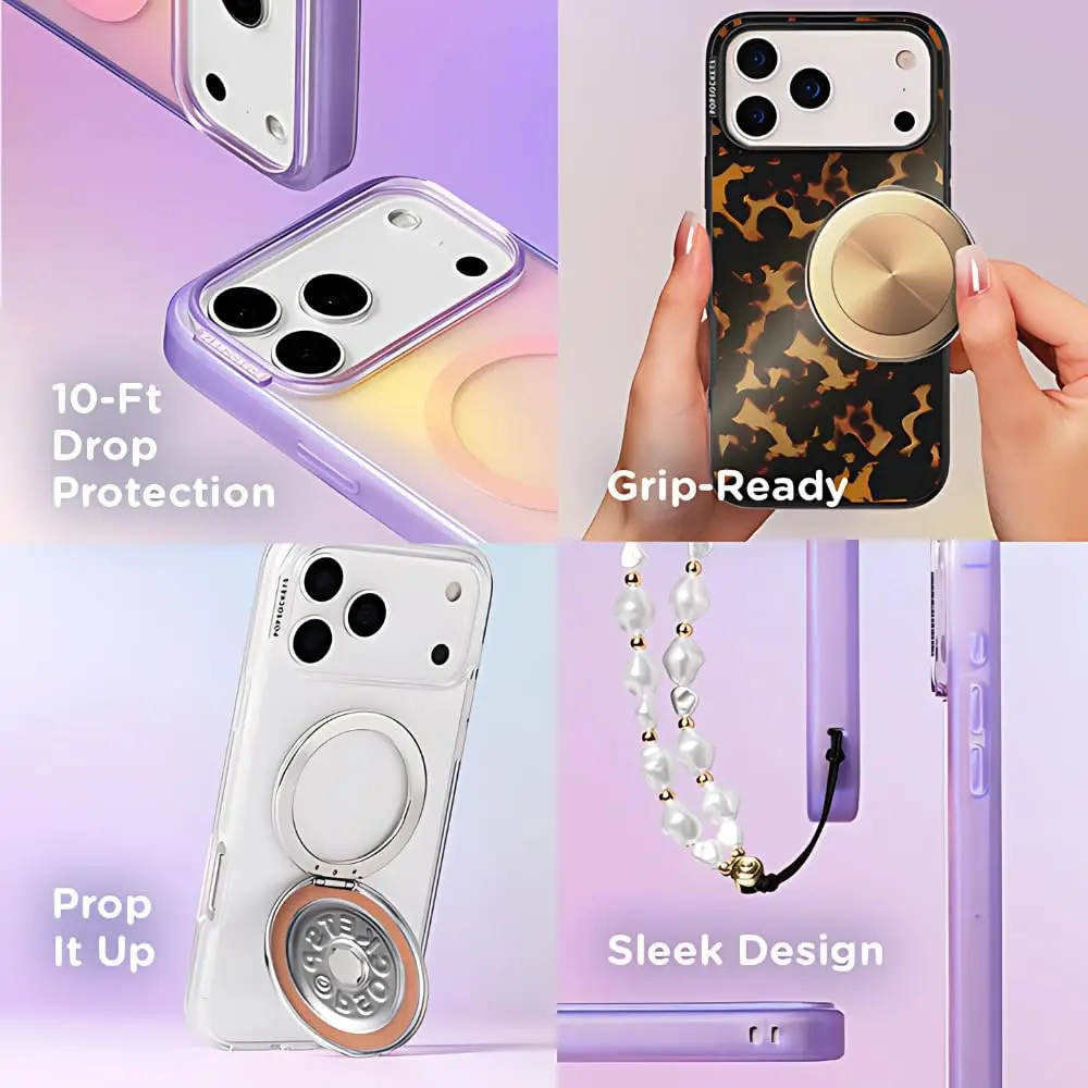 PopSockets iPhone 17 Pro Max Phone Case with MagSafe, Clear | Slim, Durable & Magnetic - view 5