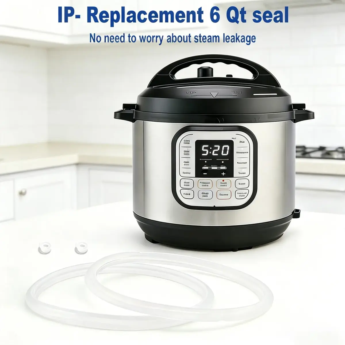 Fuator Silicone Sealing Ring for Instant Pot 6Qt (2 Pack) | Float Valve Caps Included - view 3